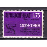 Haiti 1969 poste aerienne : 50� anniversaire de l'organisation du travail - timbre oblit�r�
