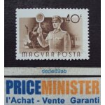 Hongrie. . 40f magyar posta . s�rie professions : train - chef de gare . oblit�r�.