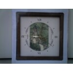 Horloge / pendule avec vue de l'�glise de pontaumur 63 380 - illustration yves ducourtioux
