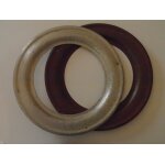 Hublot (ancien) 317 - 205mm 1face alu patin� + 1 face fer rouill� , pour d�coration (sans vitre) porte ...