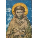 Icone pour eloigner le mal - saint benoit - moine a la tonsure dite romaine de saint - pierre - peinture ...