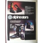 Imprim� / plaquette publicitaire de fabricant : bottes de moto   alpinestars   - ann�es 80's