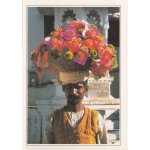 Inde,   jaipur, vendeur de fleurs en papier  .