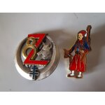 Insigne 8e bataillon de zouaves (bz) + pin's zouaves infanterie fran�aise arm�e d'afrique