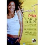 Janet jackson - earls court 11th december 2001 (q) (k) - affiche / poster envoi en tube