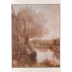 Jeau - baptiste camille corot : la liseuse sur la rivi�re bois�e