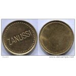Jeton de caf� en m�tal dor� : zanussi
