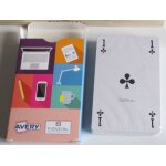 Jeu de 52 cartes sous cellophane dans sa boite de rangement : a vous de jouer avec avery & fiducial Jeu de 52 cartes sous cellophane dans sa boite de rangement : a vous de jouer avec avery & fiducial