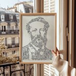 Jules verne - a3 - portrait biographie de l'ecrivain des voyages extrordianaires - poster bd affiche ...