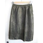 Jupe vintage dor et noir lame 32 34