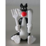 Kinder bugs bunny et ses amis - k92 - 196 : sylvestre tenant une fourchette et un couteau - 1991