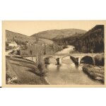Lanau le pont sur la truy�re et la route de st flour laguiole