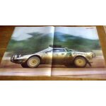 Lancia stratos alitalia - poster vintage - fin annes 70 dbut annes 80 couleur , format 43x29cm environ ...