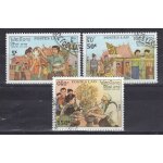 Laos 1990 : nouvel an lao : ablutions rituelles / vasque aux d�esses et dragon / c�r�monie des offrandes ...