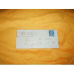 Lettre de 1867 / mabille fabrique speciale de porte plumes en os / formerie vers paris / 3 cachets 1 ...