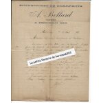 Lettre 1915 de a bollard charpentier a pont d'ain adress�e a m larmaraud entrepreneur a amb�rieu en bugey ...