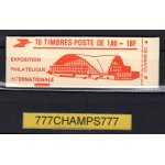 Type libert� de delacroix. 1. 80fr rouge. 1982. carnet orange 10 timbres c n i t philexfrance 82. y & ...