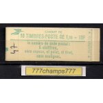 Type libert� de delacroix. carnet de 10 timbres 1, 90f vert. code postal. y & t 2424 - c 1