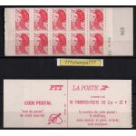Type libert� delacroix. carnet 10 timbres 2, 20f rouge. y & t 2427 - c1