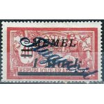 Lituanie, enclave de memel 1922, beau timbre de poste arienne yvert 10, tyme merson 40c. rouge et gris ...