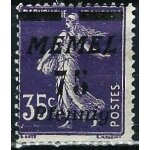 Lituanie, enclave de memel sous adm. franaise 1922, beau timbre yvert 55, semeuse came 35c. violet ...