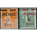 Lituanie, enclave de memel sous protectorat fran�ais 1922, beaux timbres neufs * * / * yvert 86 semeuse ...