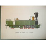 Locomotive type engerth - 1858 - autriche - dessin pour publicite pharmaceutique des loboratoires roussel ...
