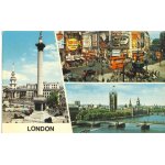 London, londres : trafalgar square, picadilly circus, house of parliament and the river thames (parlement ...