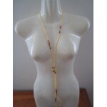 Long collier sautoir charleston perles neuf