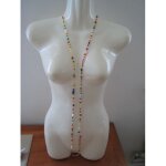 Long collier sautoir charleston perles neuf