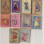 Lot de 10 boites d'allumettes anciennes en bois / philumenie / theme : regions francaises / costumes Lot de 10 boites d'allumettes anciennes en bois / philumenie / theme : regions francaises / costumes