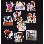 Lot 10 mini stickers autocollants kiki la petite sorci�re studio ghibli miyazaki cin�ma anim� manga