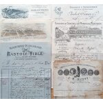Lot 10 vieilles factures anciennes vieux papiers en - t�te : rastoix - tibl�, bussy, caulliez, dolbret, ...