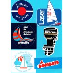 Lot 12 autocollants publicitaires th�me marine port granville / parc nautique laon / la rochelle / bombard ...