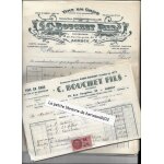 Lot de 140 factures 1940 1945 de c bouchet fils successeur, ancienne maison pierre b fond�e en 1877, ...