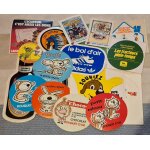 Lot de 17 autocollants publicitaires des annes 1970, pif, john deere, caisse epargne, bonbons bouquet ...