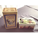 Lot de 2 bo�tes a biscuits mickey et minnie -