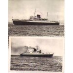 Lot de 2 cartes postales anciennes, bateau : le ville d'alger *