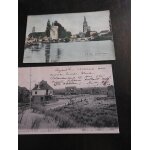 Lot de 2 cartes postales anciennes de belgique 1906 / bruges westende