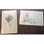 Lot de 2 cartes postales anciennes : t�tes de lorraine - scherbeck