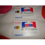 Lot de 2 cartes de téléphone le kiosque de l'assemblée nationale Lot de 2 cartes de téléphone le kiosque de l'assemblée nationale