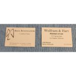 Lot de 2 cartes de visites de la s�rie angel