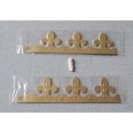 Lot de 2 couronnes des rois dor�es classiques fleur de lys - 1 pour celui ou celle qui a la f�ve et l'autre ...