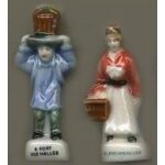 Lot de 2 f�ves blanchisseuse et homme fort. s�rie les petits m�tiers rois. 1994