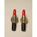 Lot de 2 pin's bourjois rouge a levres (rouge et rose)