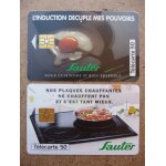 Lot de 2 tlcartes 'sauter' : induction (50u) + plaques chauffantes (50u)