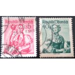 Lot 2 timbres autriche - costumes - 12 / 1949 national costumes josef seger Lot 2 timbres autriche - costumes - 12 / 1949 national costumes josef seger