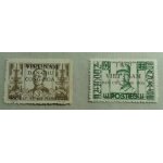 Lot 2 timbres vietnam 1946 courbet van vollenhoven surcharg�s yvert et tellier n14 et 36 neuf