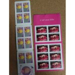 Lot de 20 timbres c'est une fille, 2 carnets stickers autocollants validit� permanente lettre prioritaire ...