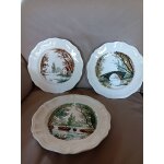 Lot de 3 assiettes décoratives sarraguemines Lot de 3 assiettes décoratives sarraguemines